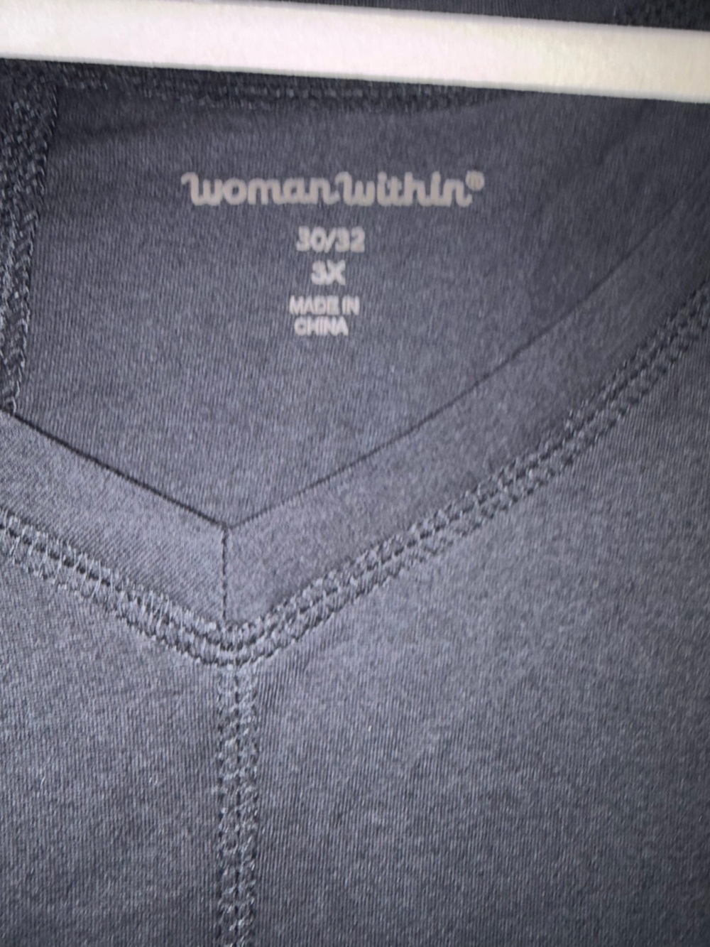 Woman Within Charcoal V-Neck Top — Charcoal Gray 32W